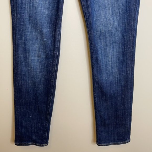 Lucky Brand blue dark wash Sweet Straight Mid-rise stretch cotton jeans Sz 4/27 - Picture 3 of 15